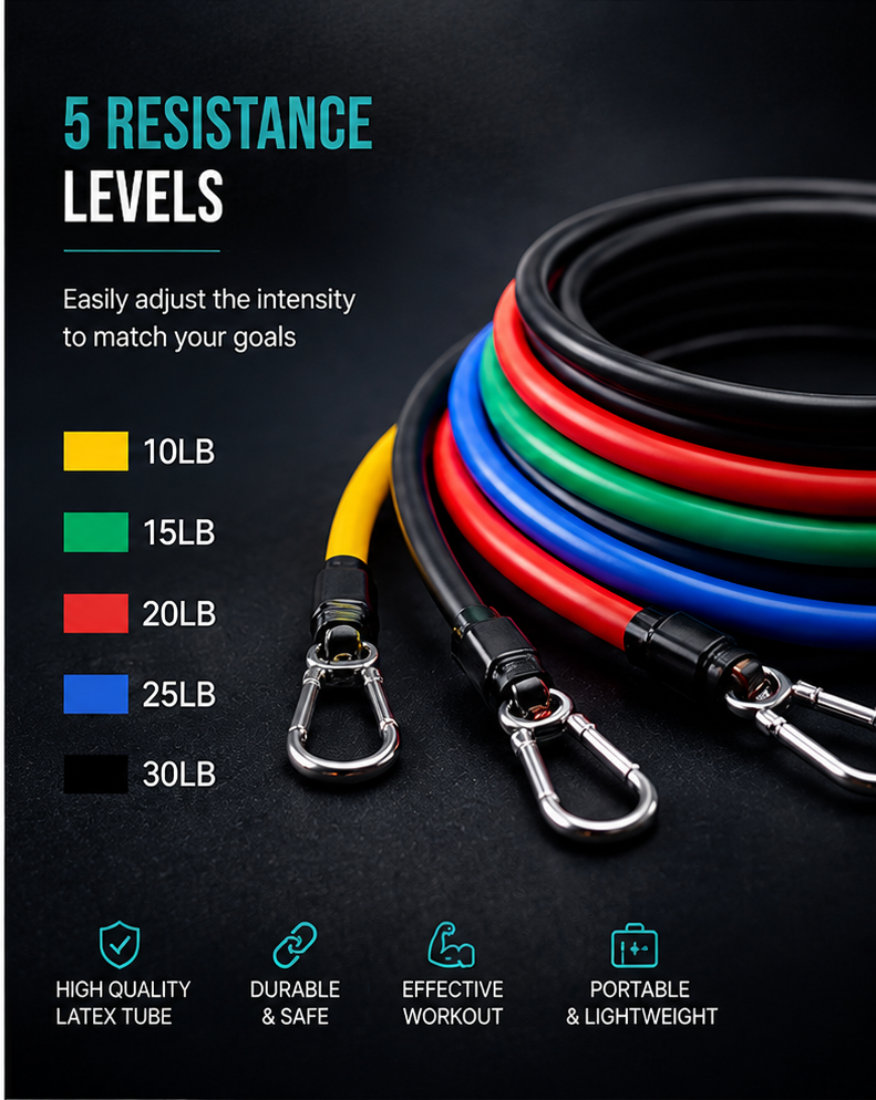 Full Body Resistance Band Workout Kit
